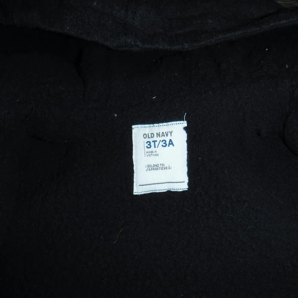 Old Navy Boys Dark Gray‎ Toggle Hooded Jacket Size 3T